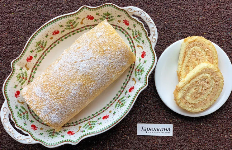 Рулет с арахисовым кремом